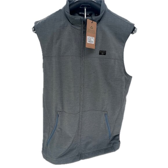 NWT  Travis Mathew full zip vest- size large - light grey - Picture 1 of 3